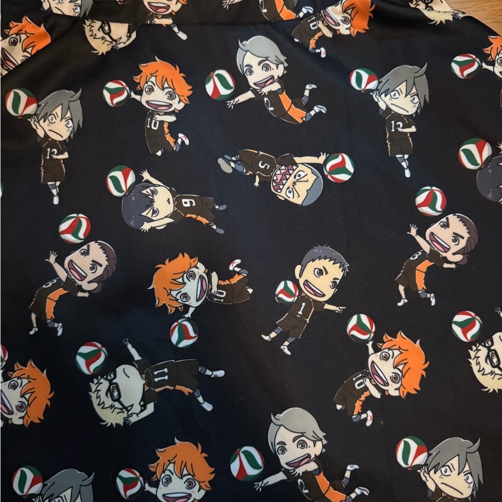 Hot Topic Haikyu Anime Black Skater Skirt Suspenders Size Medium - Picture 3 of 9